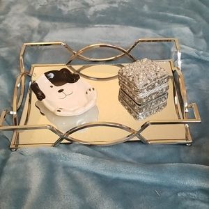 💍💄Silver Mirrored Vanity Tray 💎📿